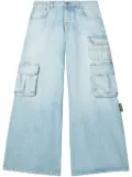 Off-White wide-leg cargo jeans - Blue