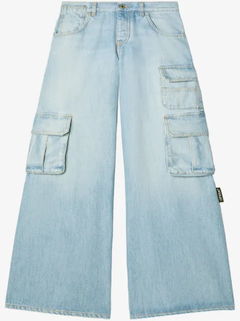Off-White jeans cargo con diseño ancho