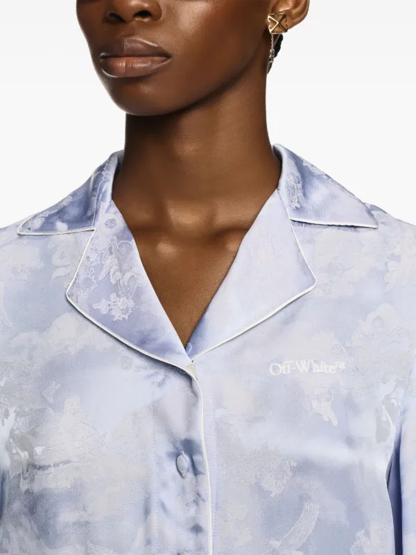 off-white オフホワイト ロゴ Fresco サッカーシャツ 関税送料込 Off-White Fresco Arrow シャツ | ホワイト | FARFETCH JP