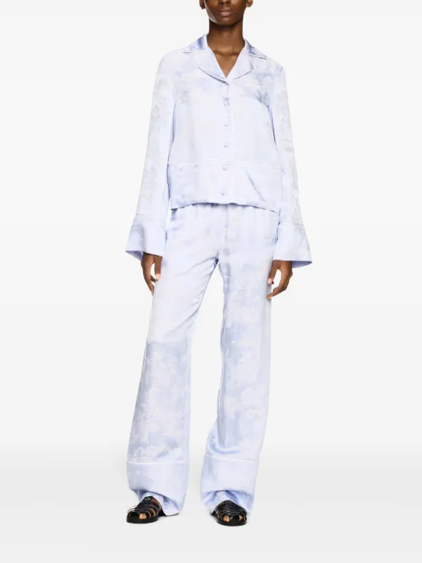 Off-White モノグラム ジャカード カーブヘム パジャマシャツ TOWNCRAFT タウンクラフト パジャマジャケット HEART PRINTED