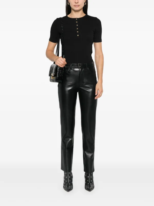 ANINE BING ALESSIA Tシャツ ブラック 半袖 ANINE BING Alessia Tee | Shopbop