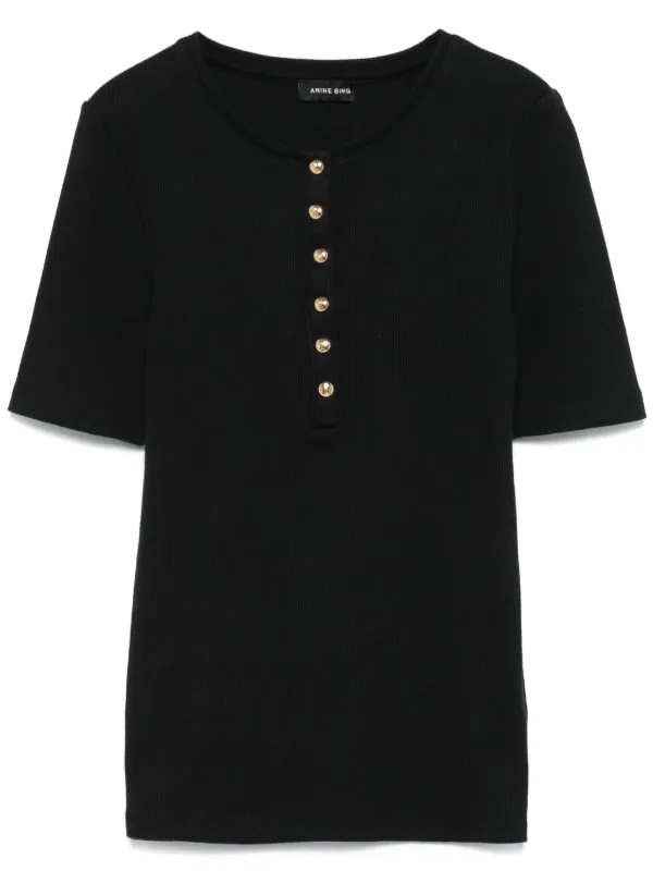 ANINE BING Alessia Tシャツ | ブラック | FARFETCH JP