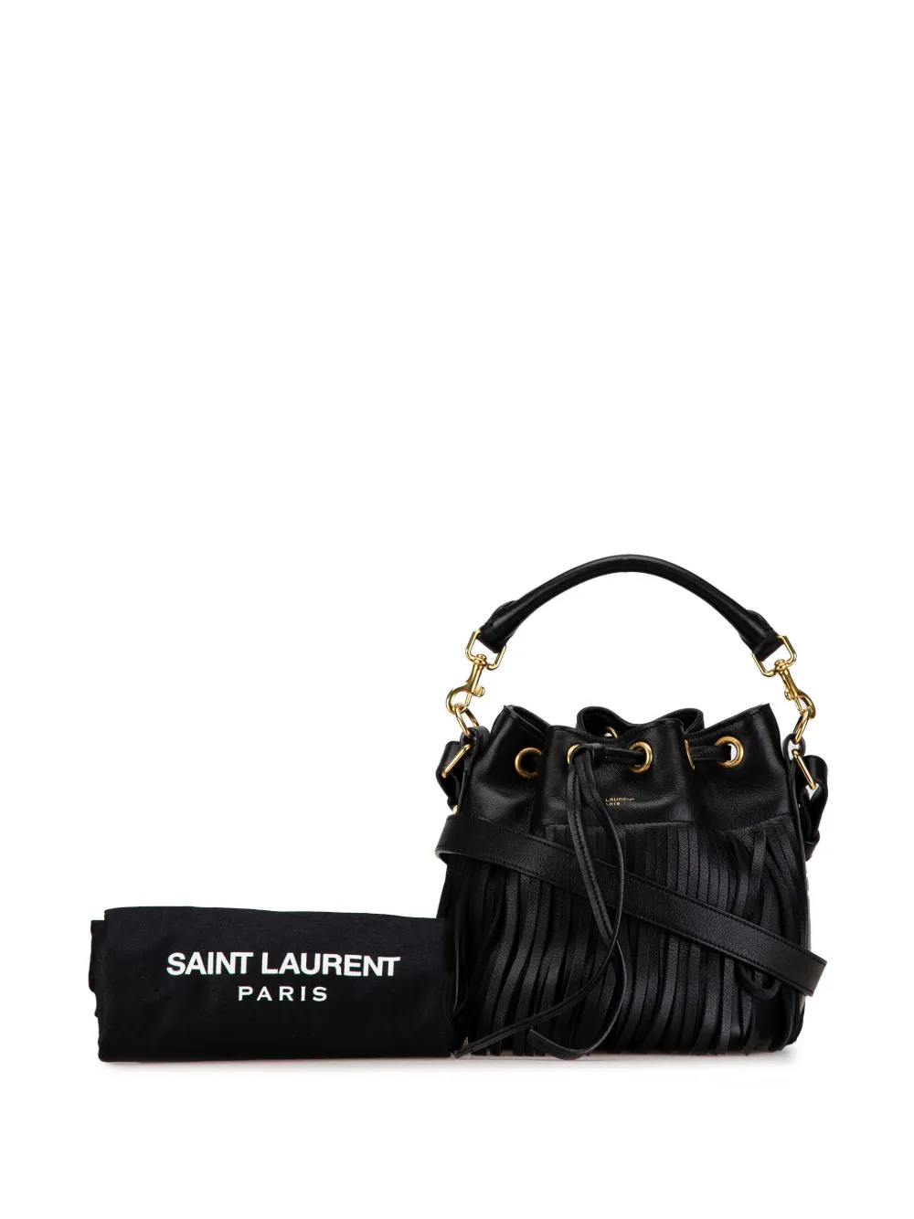 Cheap Saint Laurent Pre-Owned 2014 Small Emmanuelle Fringe bucket bag WOMEN