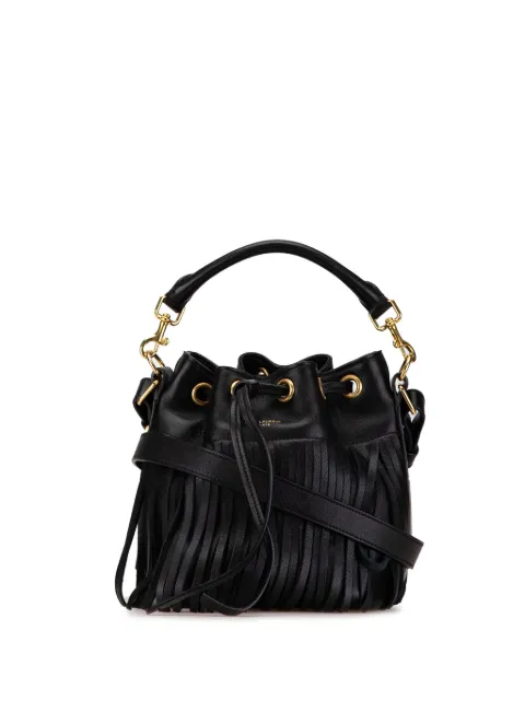 Saint Laurent Pre-Owned 2014 Small Emmanuelle Fringe bucket bag WOMEN