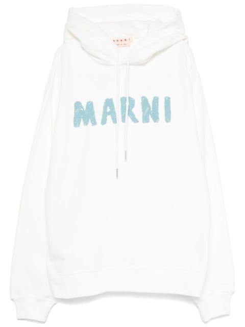 Marni logo-print hoodie