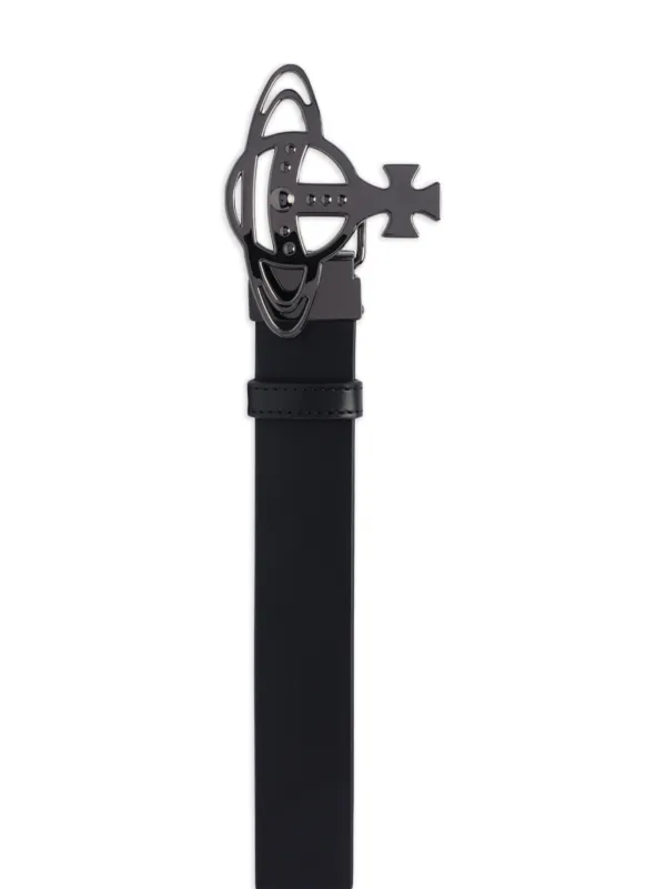 Vivienne Westwood Small Line Orb-buckle Belt | Black | FARFETCH