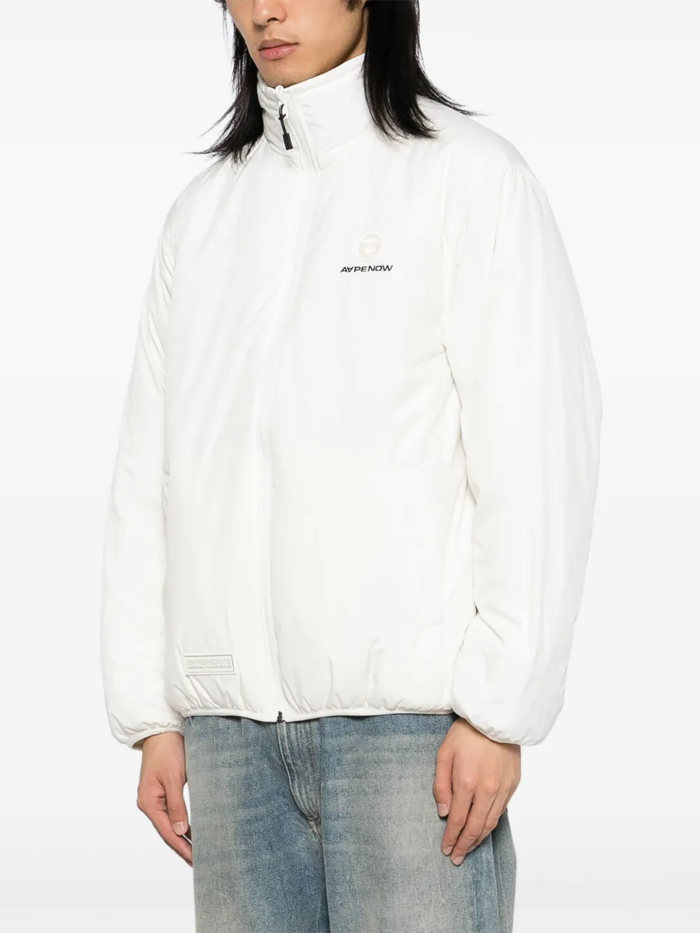 AAPE BY *A BATHING APE APENOW jack met logo en rits Beige