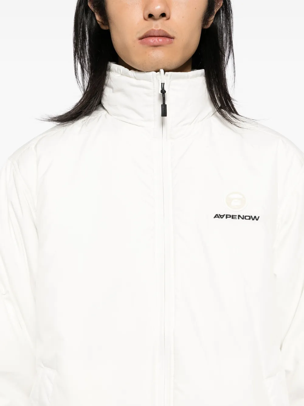 AAPE BY *A BATHING APE APENOW jack met logo en rits Beige