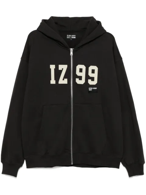 izzue chamarra con capucha y logo estampado