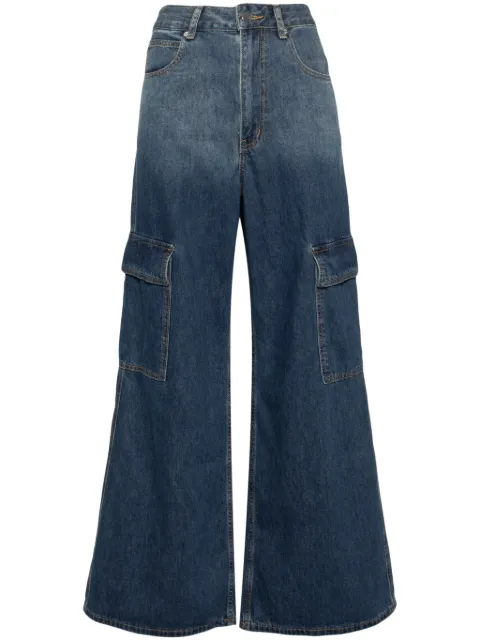 izzue jeans cargo con diseño ancho