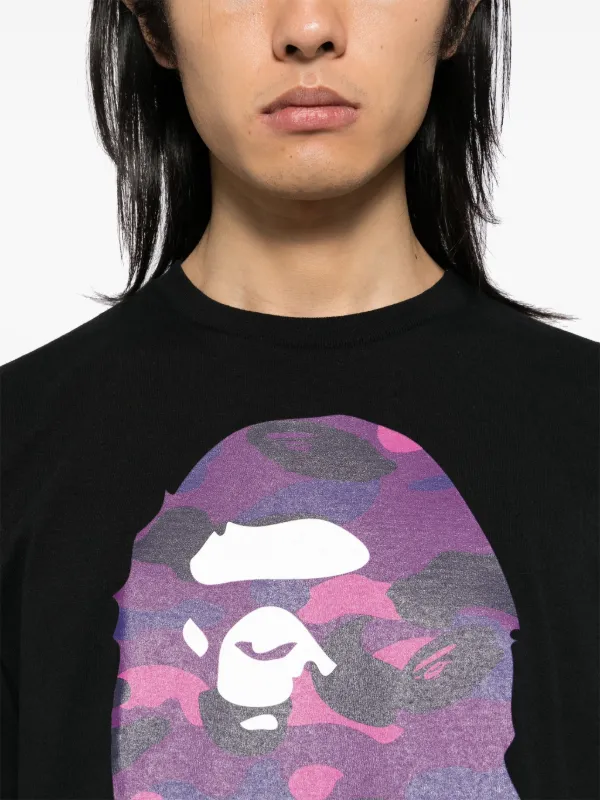 A Bathing Ape Color Camo Bathing Ape Tee Black