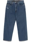 izzue logo-embroidered tapered jeans - Blue