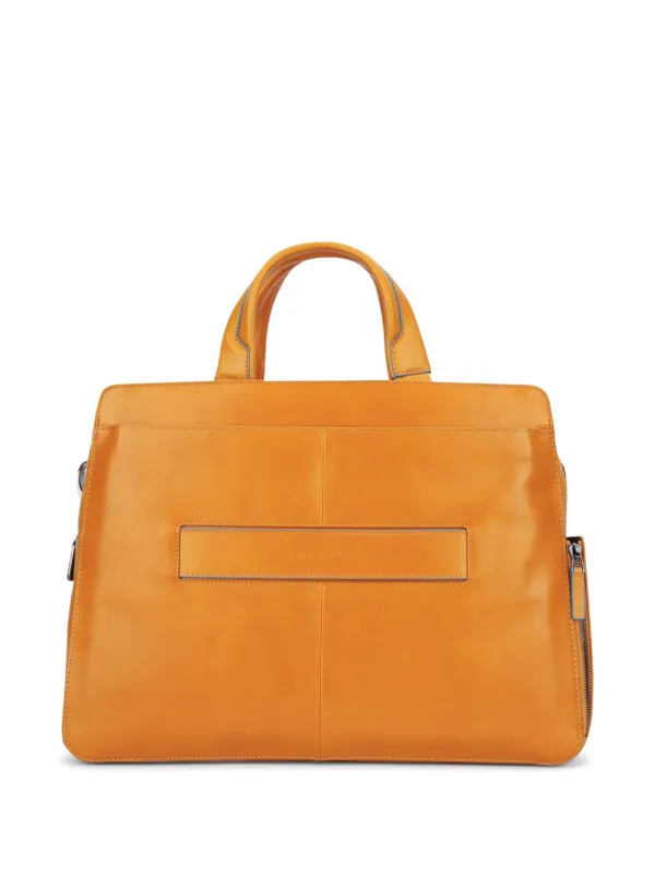 PIQUADRO Leather Laptop Bag Orange FARFETCH PH