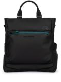 PIQUADRO Convertible to Backpack 14"" tote bag - Black