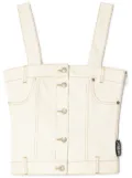 Off-White denim corset top - Neutrals