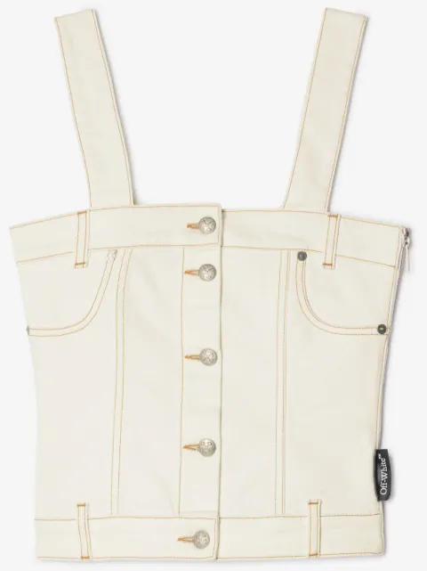 Off-White Top aus Denim