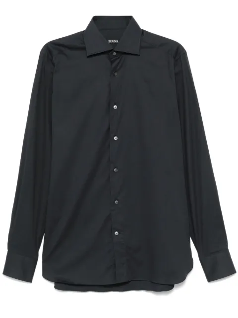 Zegna gabardine-weave shirt