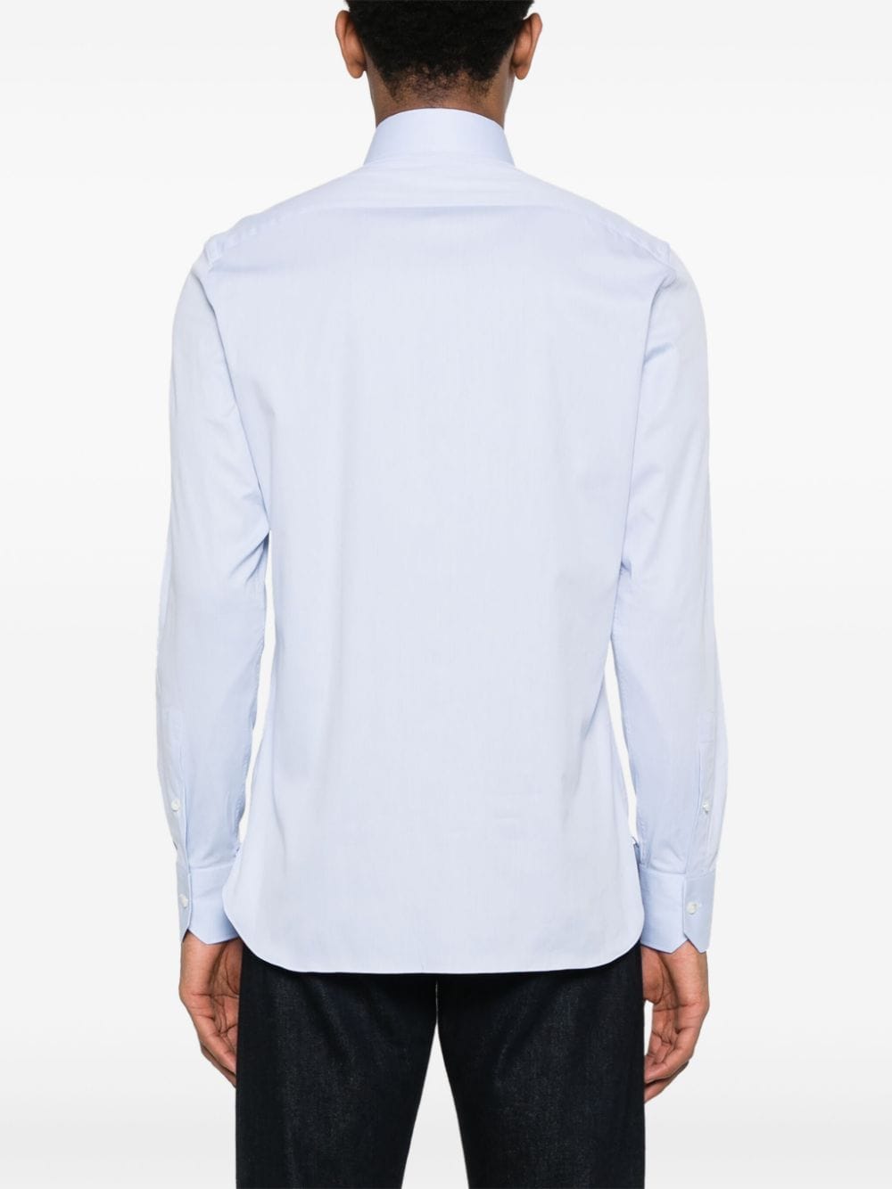 Shop Zegna Mélange-effect Shirt In Blue