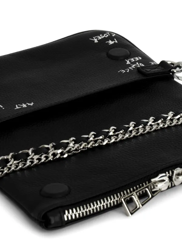 Zadig & Voltaire Rock Nano Wallet On Chain - Leather - Black