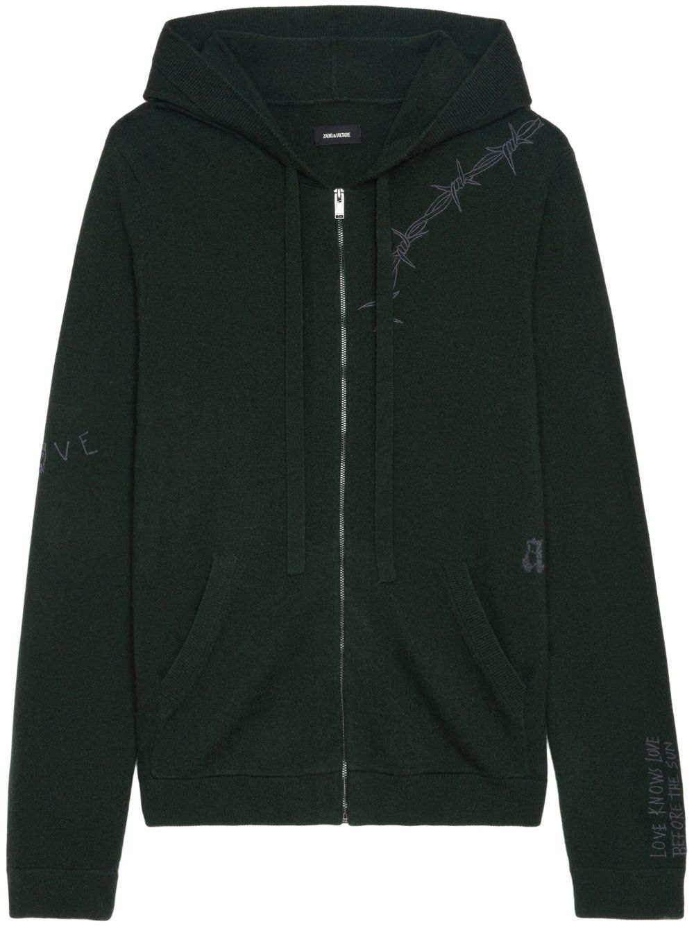 Zadig&Voltaire Clash zip-up hoodie - Green