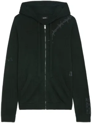 匿名発送　美品　ZADIG&VOLTAIRE ロゴパーカー チャコール　サイズS
