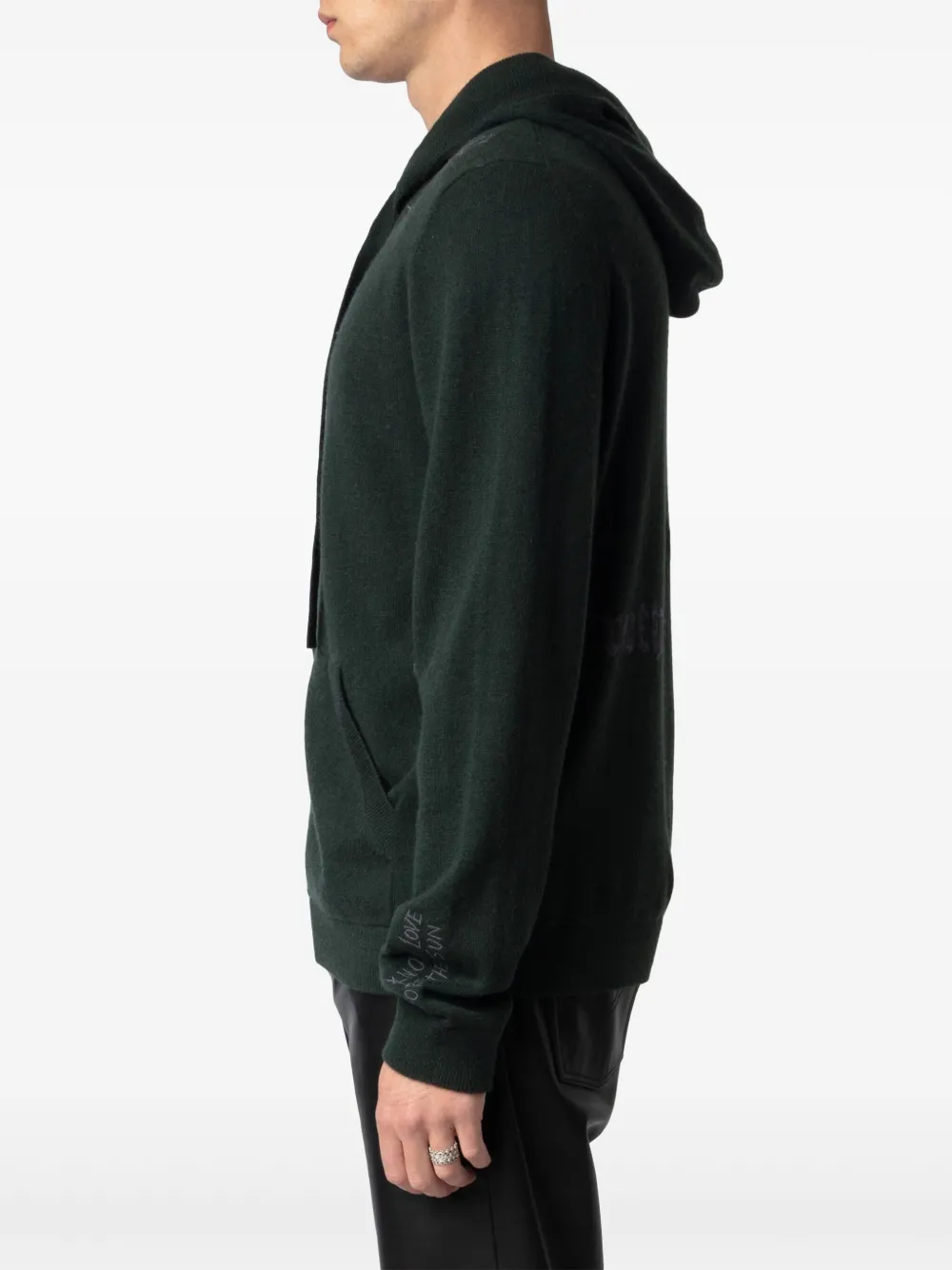 Zadig&Voltaire Hoodie met rits Groen
