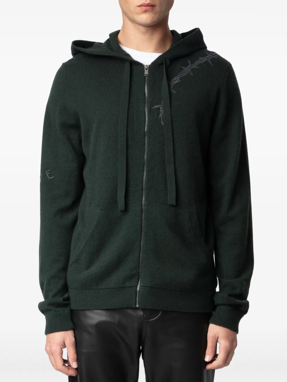 Zadig&Voltaire Hoodie met rits Groen