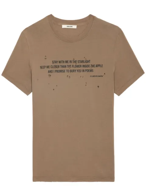 Zadig&Voltaire distressed-effect organic cotton T-shirt