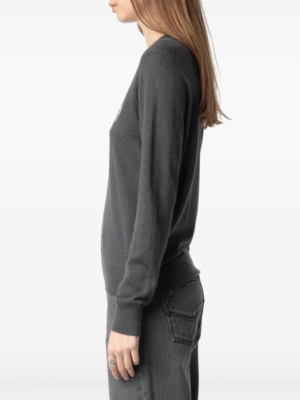 Shop Zadig & Voltaire Pravis Jumper In Grey