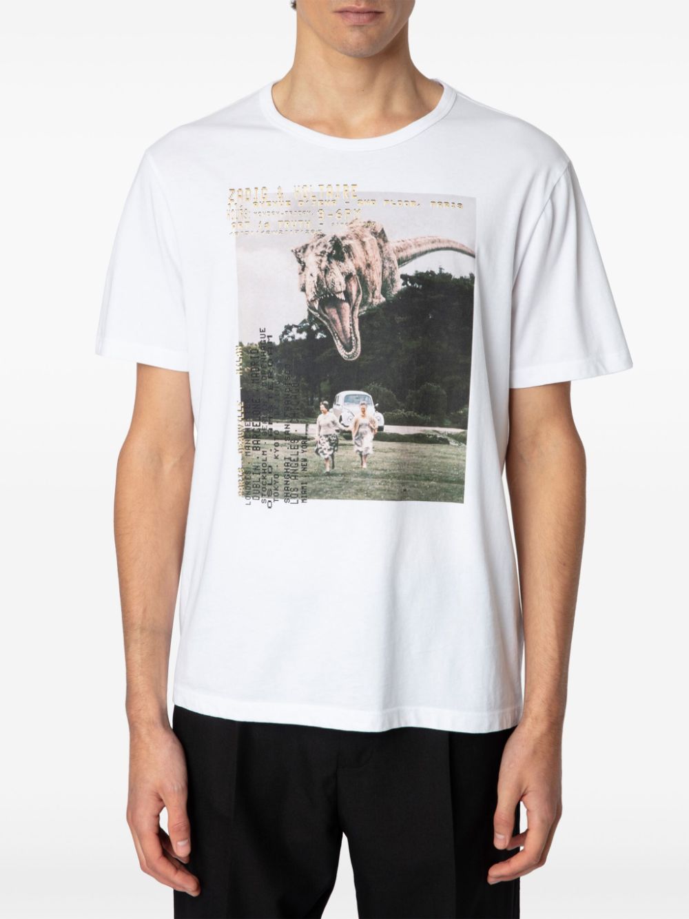 Shop Zadig & Voltaire Ted Photoprint T-shirt In Weiss