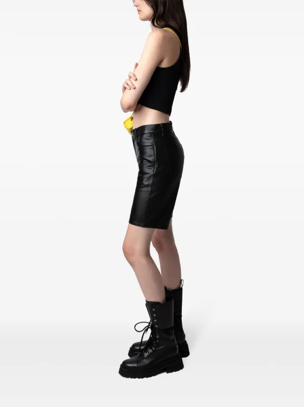 ☆美品☆ZADIG&VOLTAIRE☆ショートブーツ☆36☆レースアップ☆リボン 花柄レース装飾リボン結び太ヒールショートブーツ レザー|ショート