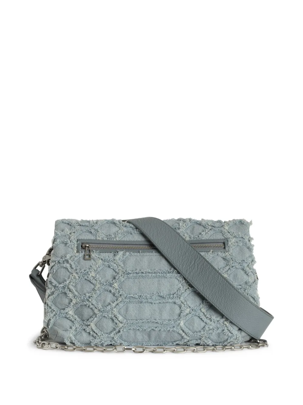 Sac à Main Zadig & Voltaire X60509 - Tissu Façonné Enduit, Ailes Silicone, Dimensions 29x12x7,5 Cm, Noir