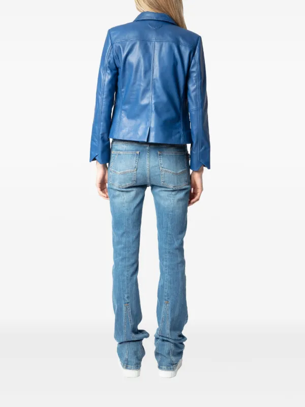 Zadig&Voltaire Leather Jacket | Blue | FARFETCH