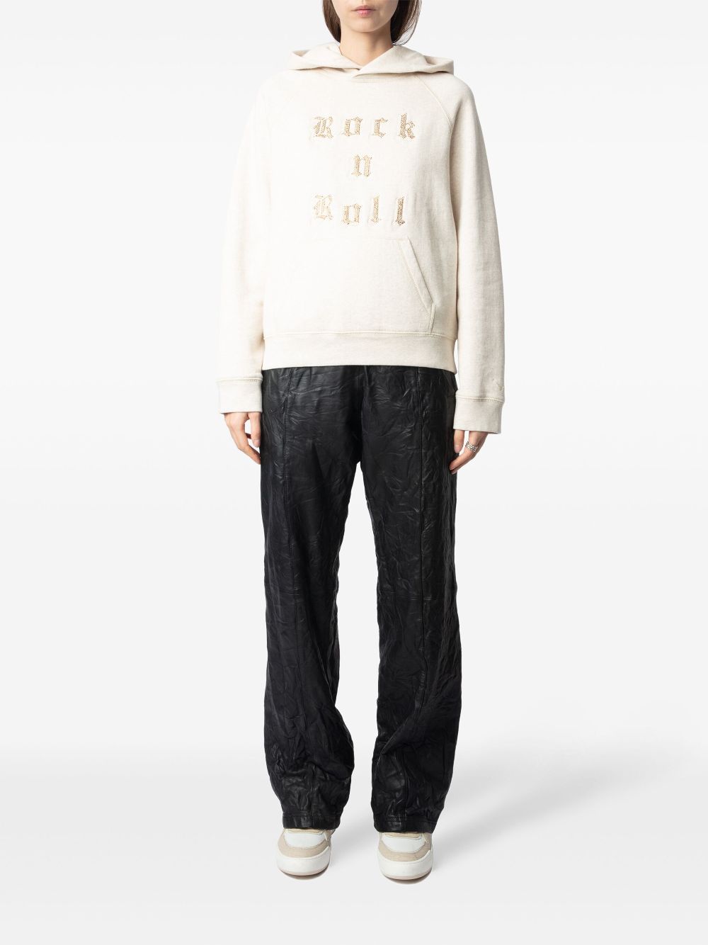 Zadig&Voltaire Georgy embroidered hoodie - Neutrals