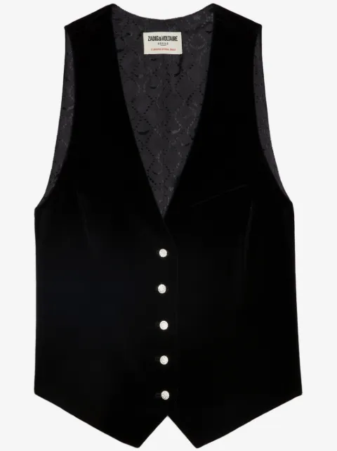 Zadig&Voltaire chaleco de terciopelo Emaux