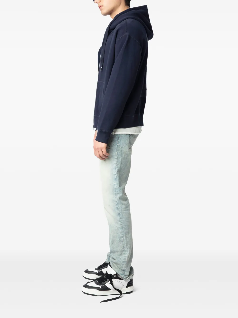 Zadig&Voltaire Skull hoodie met rits Blauw
