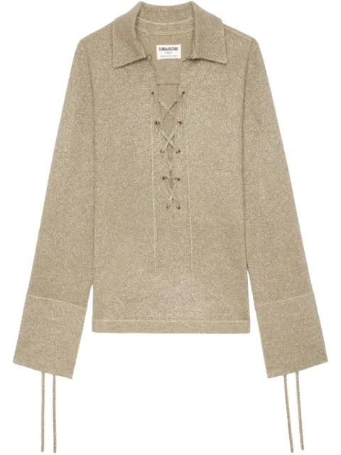 Zadig&Voltaire Listy knitted top