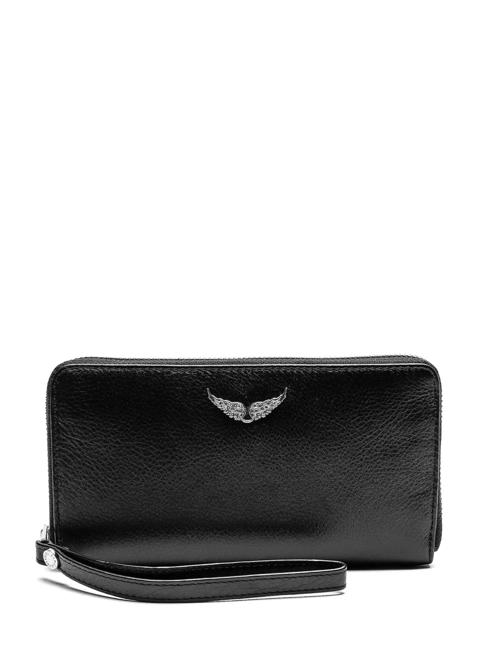 Zadig & Voltaire Logo-detail Leather Purse In Black