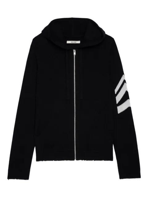 Zadig&Voltaire  zip-up long-sleeve cashmere hoodie 
