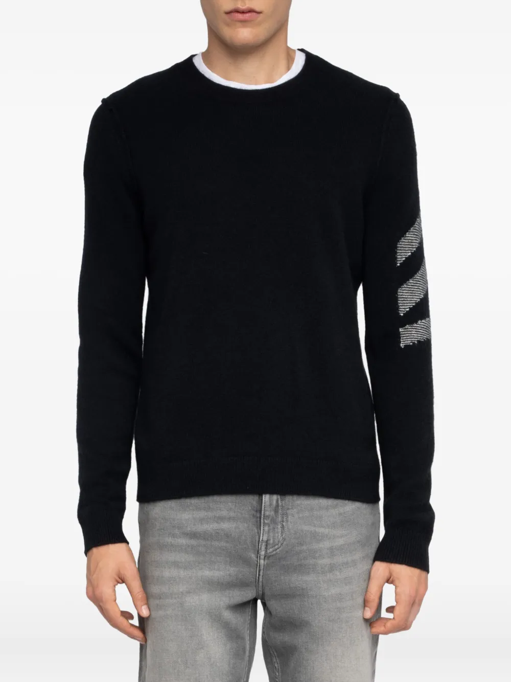 Zadig&Voltaire Kennedy trui met ronde hals Zwart