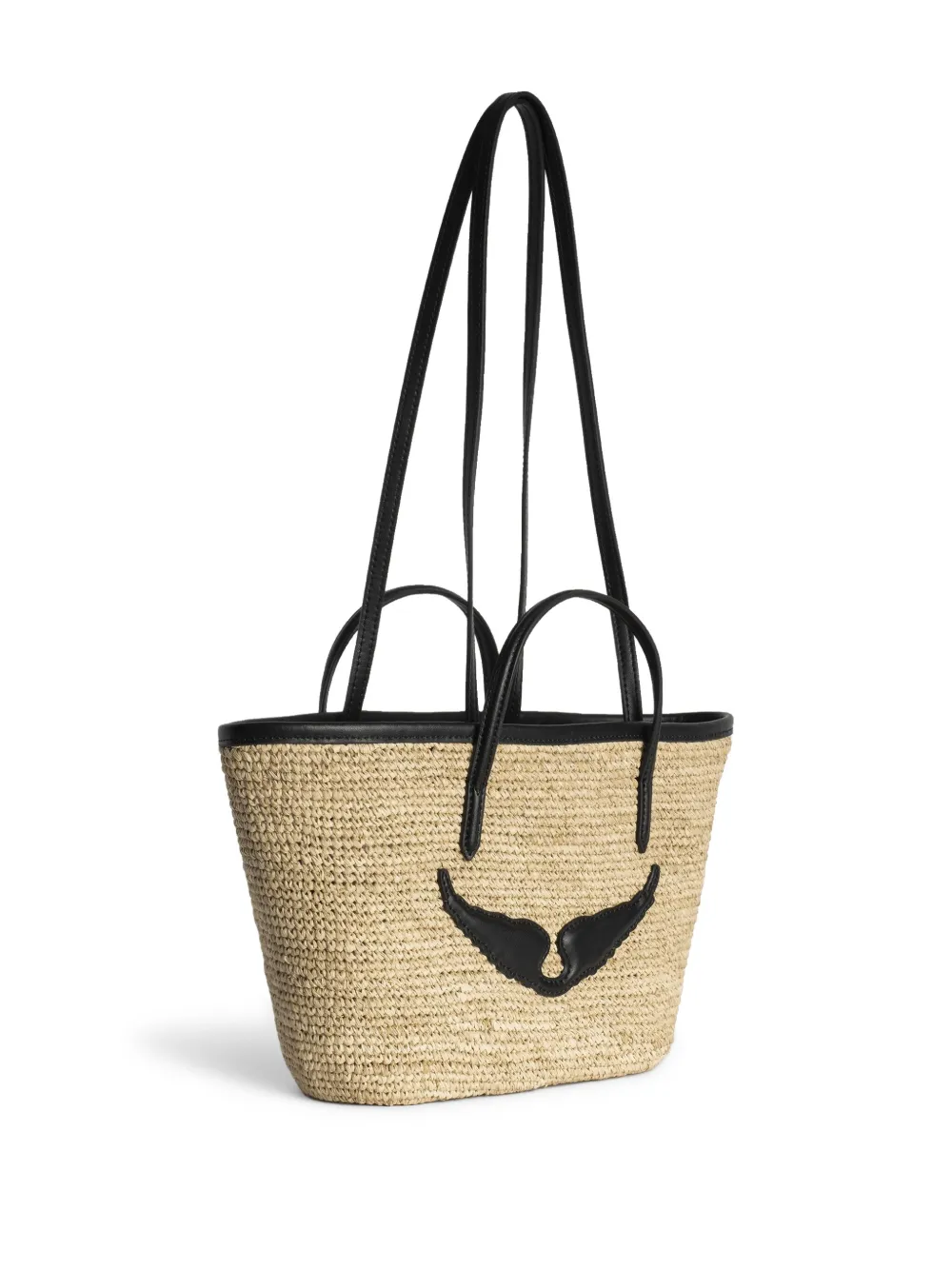 Zadig&Voltaire Wings kleine basket strandtas Beige