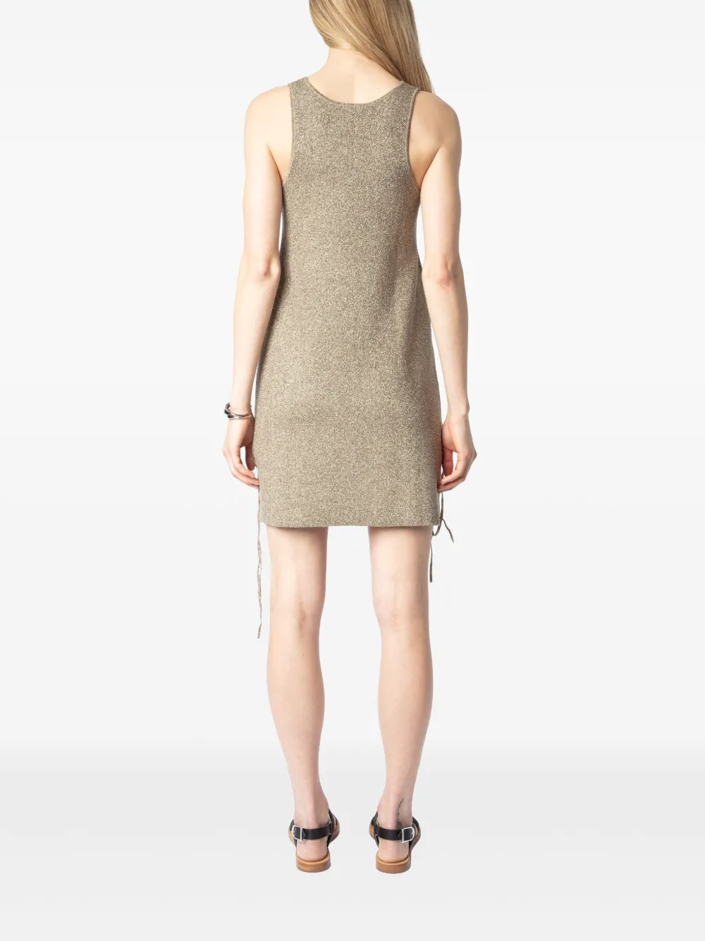 Shop Zadig & Voltaire Daby Dress In Gold