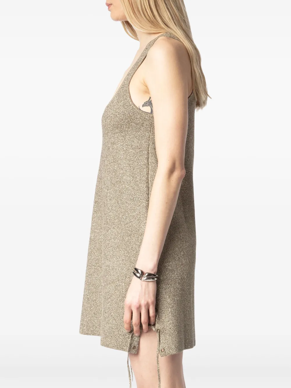 Shop Zadig & Voltaire Daby Dress In Gold