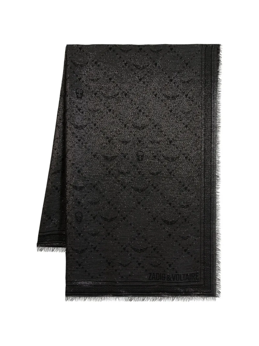 Zadig&Voltaire Glenn monogram metallic scarf