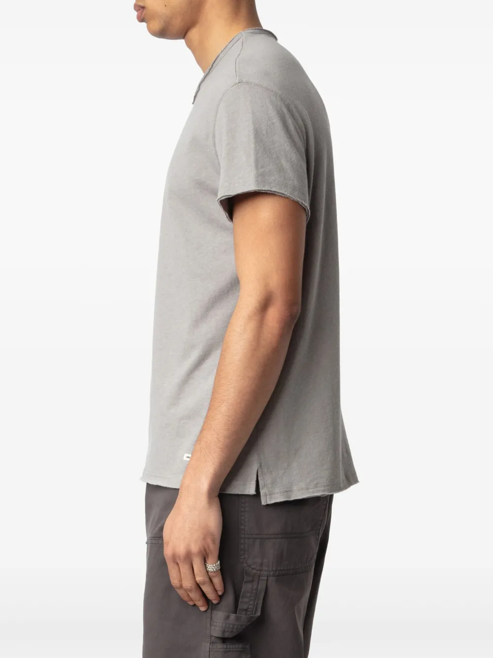Zadig&Voltaire T-shirt van biologisch katoen-linnenblend Grijs