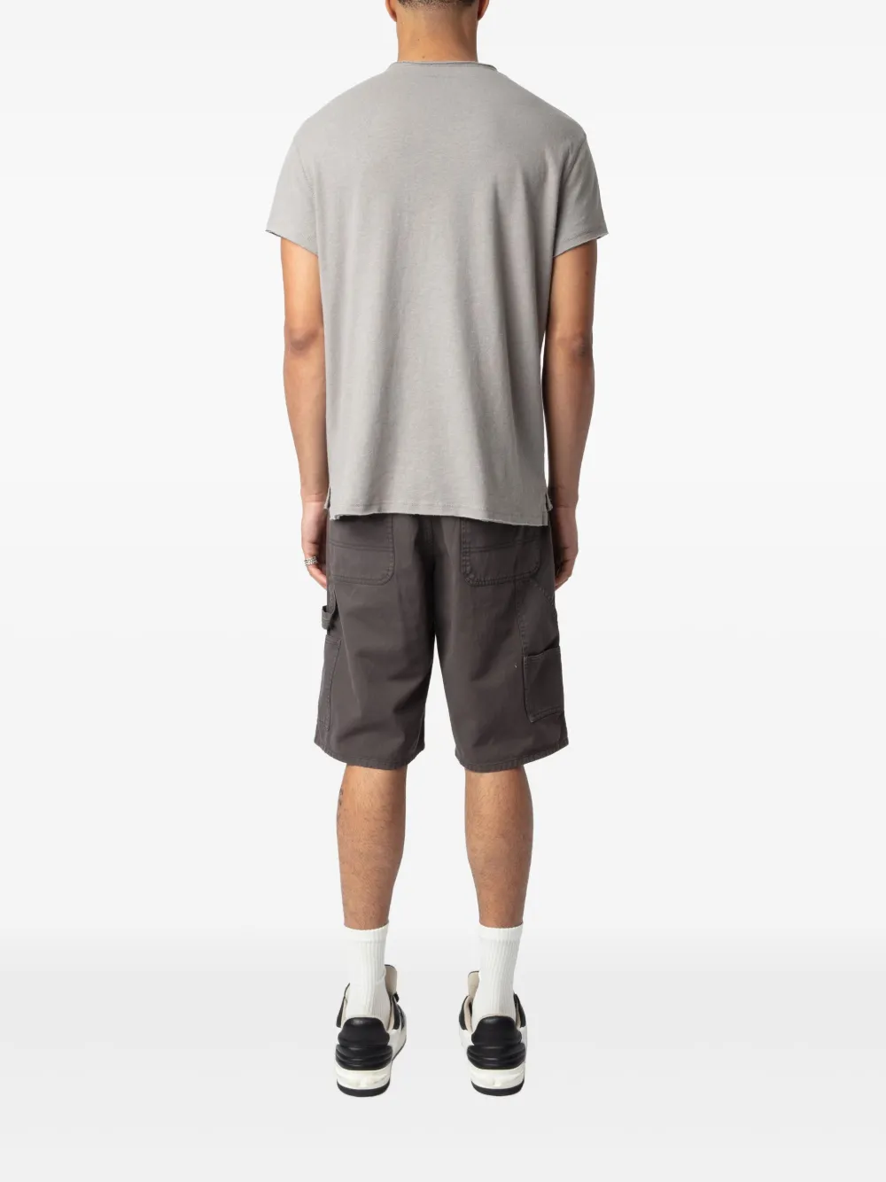 Zadig&Voltaire T-shirt van biologisch katoen-linnenblend Grijs