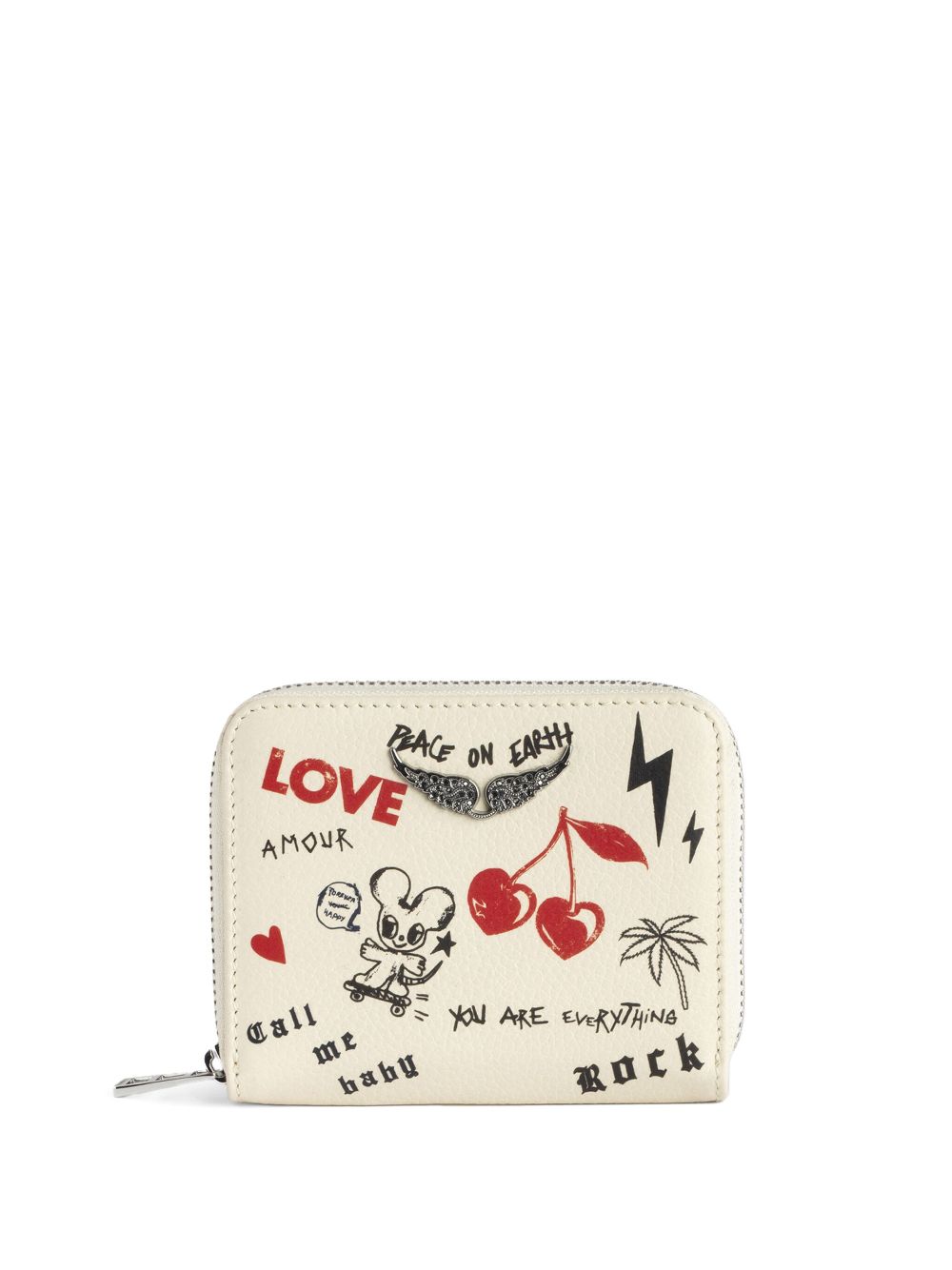 Zadig&Voltaire illustration-print wallet - Neutrals