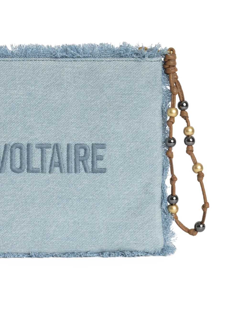 Zadig&Voltaire Clutch met franje Blauw