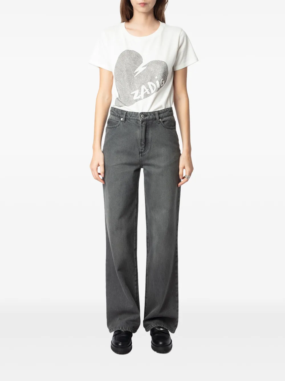 Zadig&Voltaire Elio straight jeans - Grijs