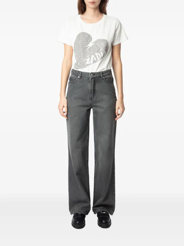 ZADIG & VOLTAIRE エリオシンス WWJE012800 MEDIUMGREY Zadig&Voltaire Elio straight-leg Jeans | Grey | FARFETCH